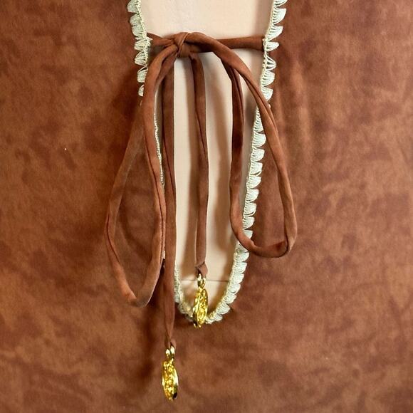 NWOT Luli Fama CUIDADO AL DORSO Reversible Animal Print Suede Look DEEP V $198 - Picture 12 of 14